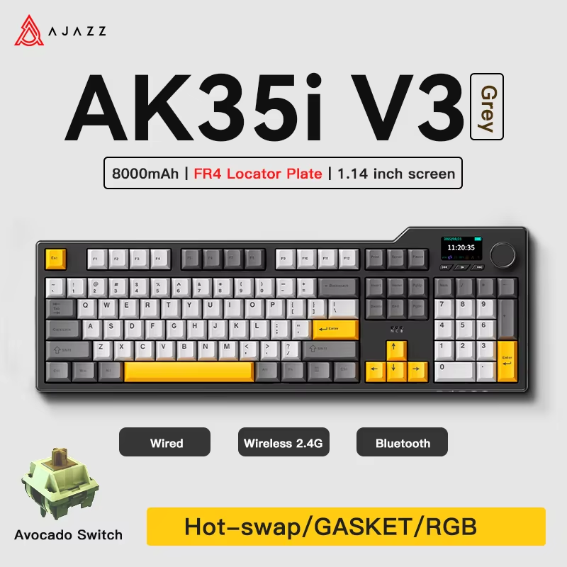 Ajazz AK35I V3 MAX Tri-mode Wi - огляд і ціна Gaming Keyboard Thocky