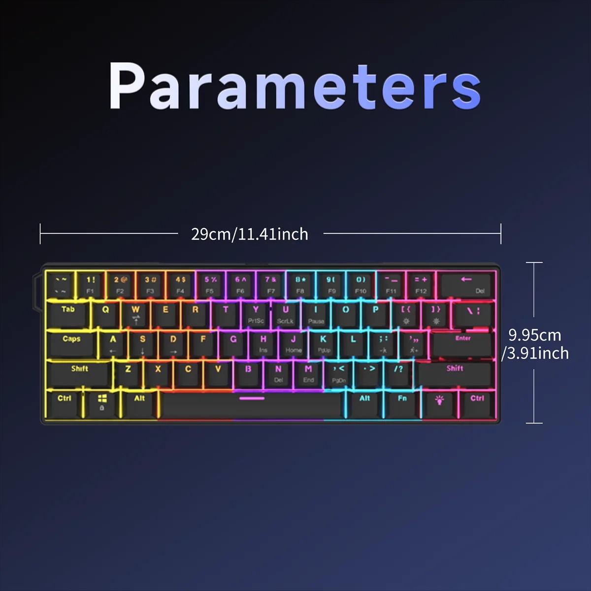 AJAZZ NK61 Wired Mechanical Ke - огляд і ціна Gaming Keyboard Thocky