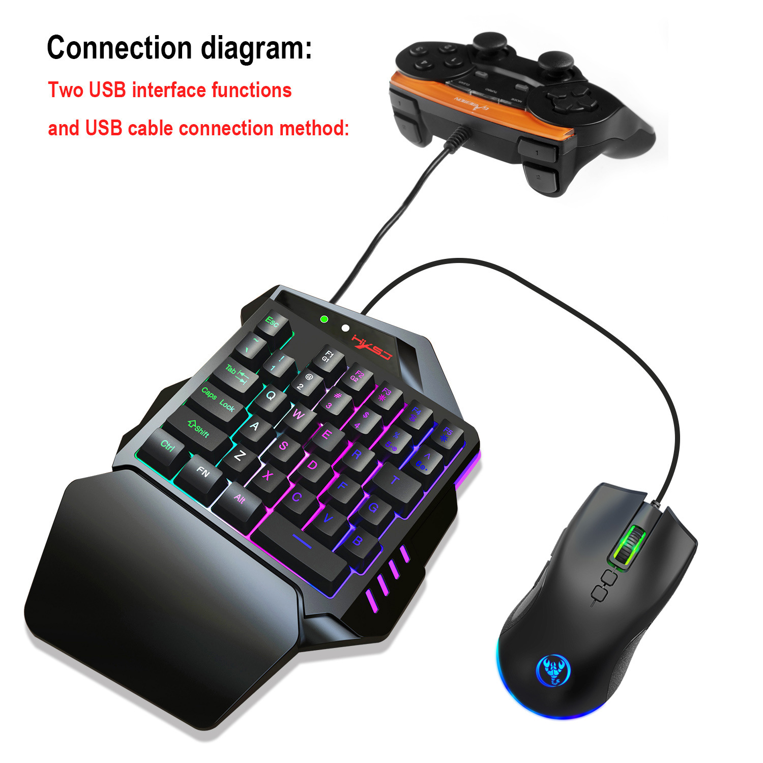 Teclado gamer Keyboard Set acc - огляд і ціна Gaming Keyboard Mouse Set