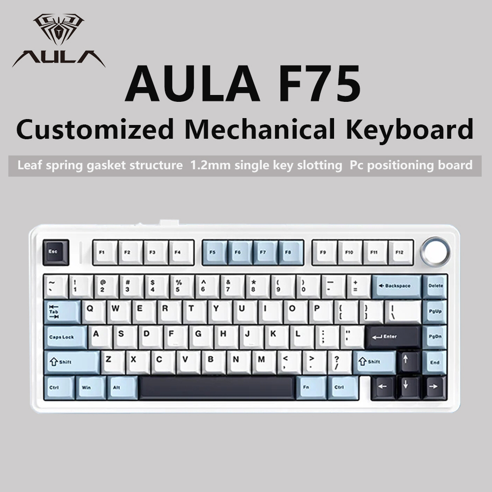 AULA F75 2.4G Wireless/Bluetoo - огляд і ціна Gaming Keyboard Thocky