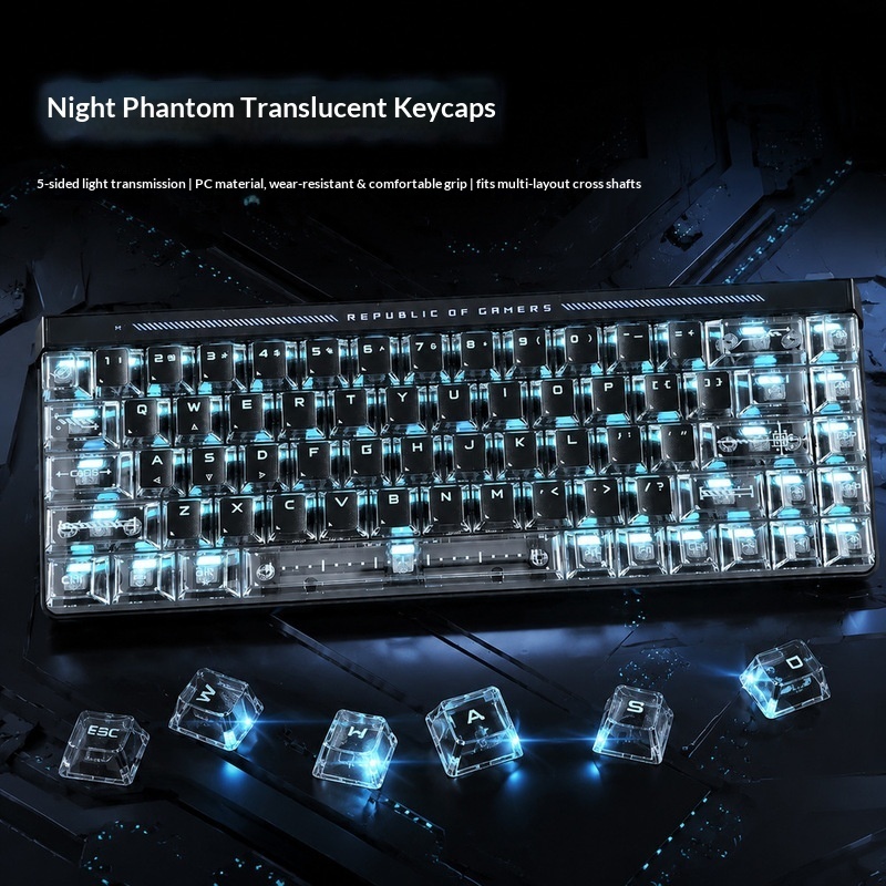 Transparent Backlit Keycaps OE - огляд і ціна Keyboard Gaming Black