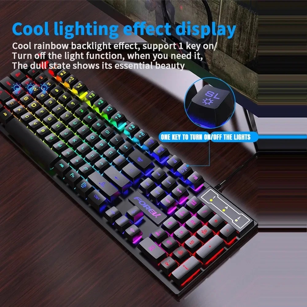 Kebidumei 104 Key Backlit Mech - огляд і ціна Gaming Keyboard And Mouse For Xbox
