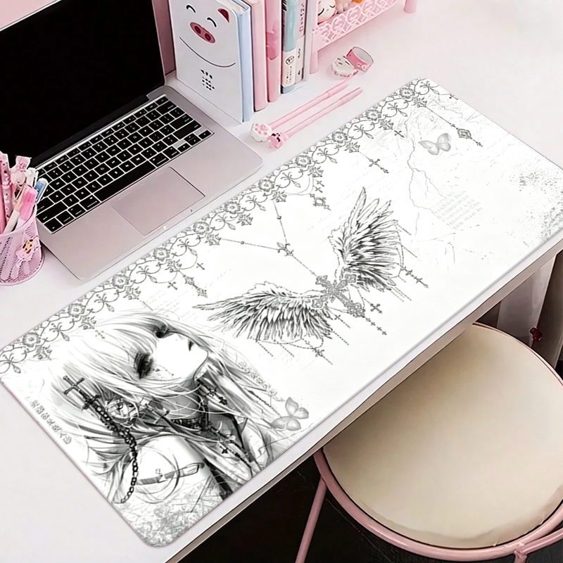 Leather Mousepad Black White A - огляд і ціна Gaming Keyboard Esports
