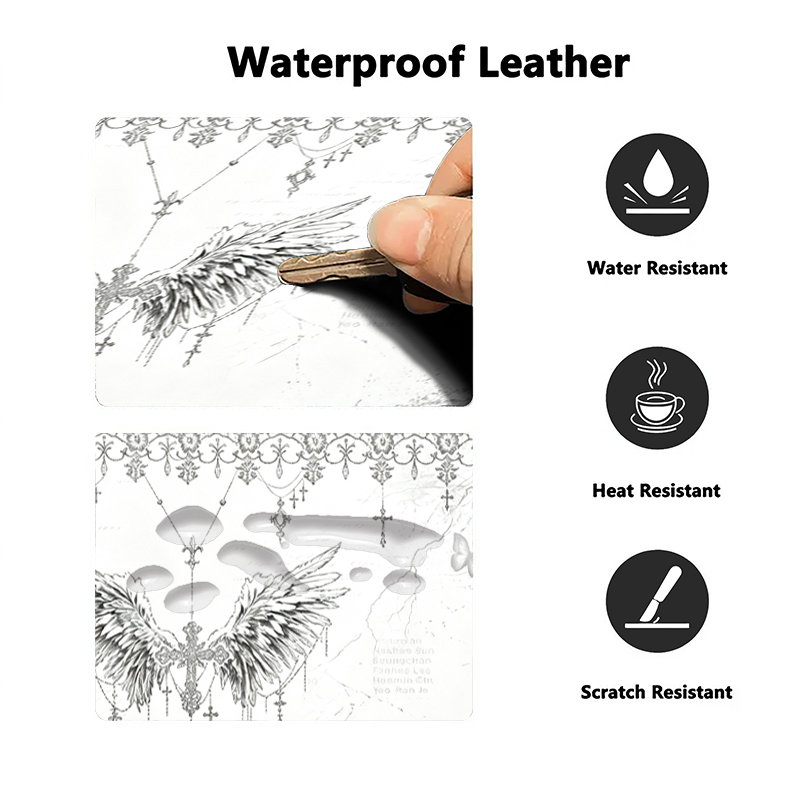 Leather Mousepad Black White A - огляд і ціна Gaming Keyboard Esports