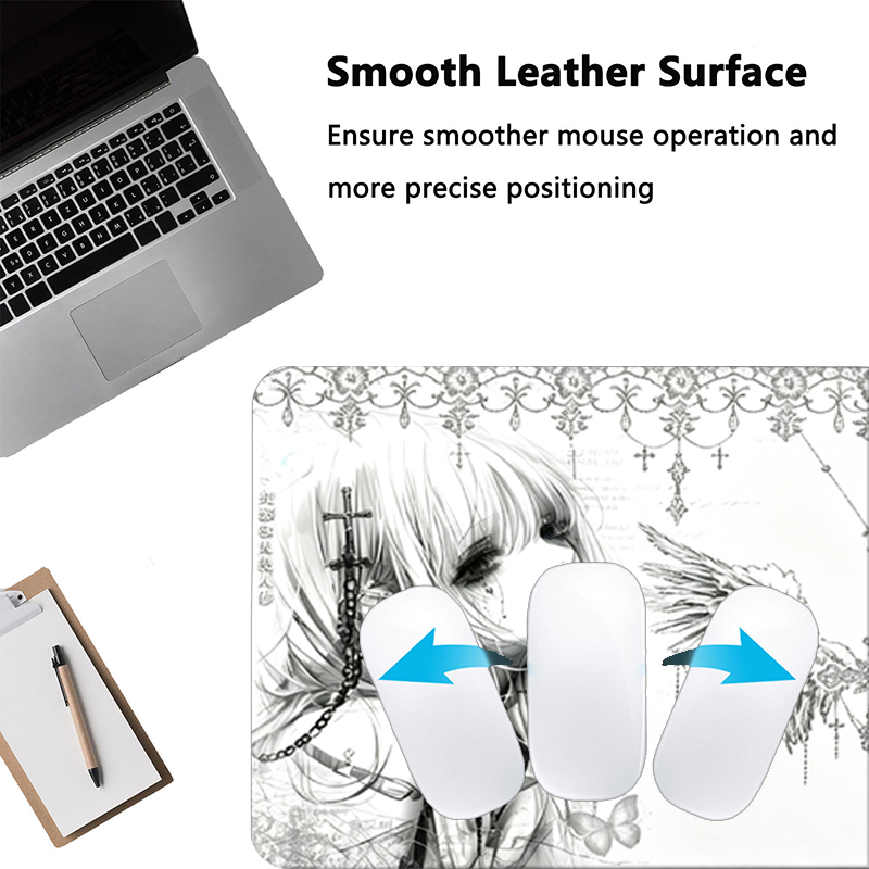 Leather Mousepad Black White A - огляд і ціна Gaming Keyboard Esports