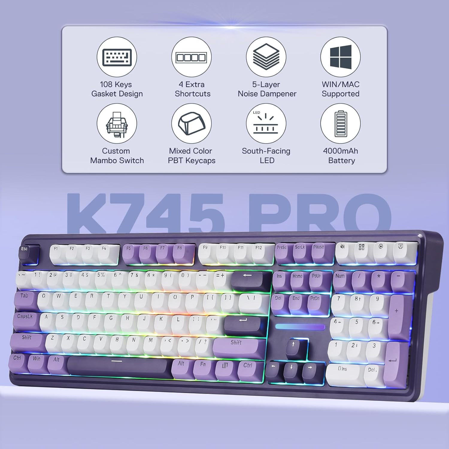 Redragon K745 PRO Wireless Gas - огляд і ціна Gaming Keyboard Thocky